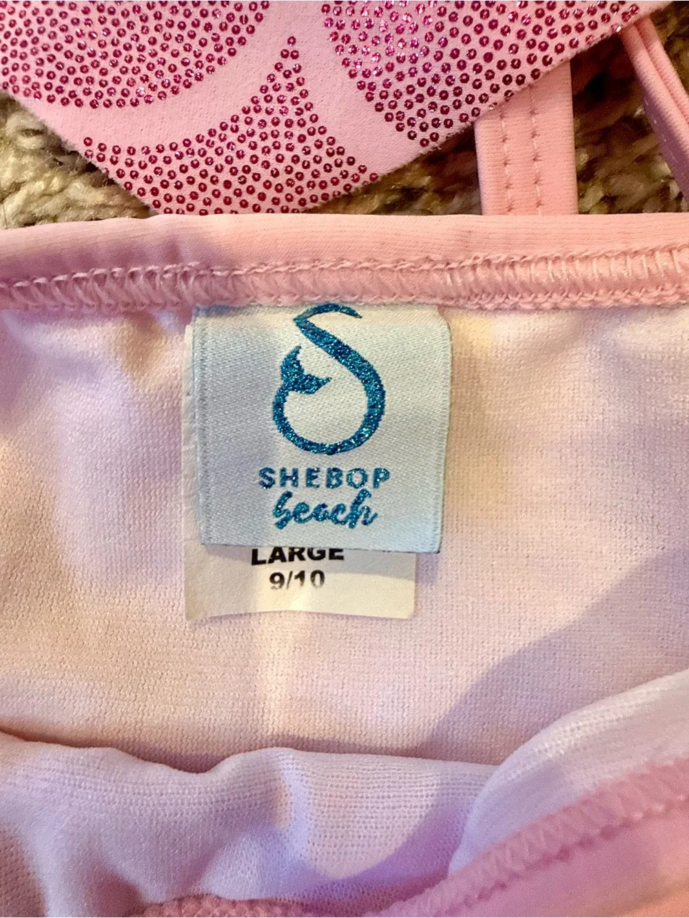 Girls Shebop beach Pink Mermaid Two-Piece Swim Set